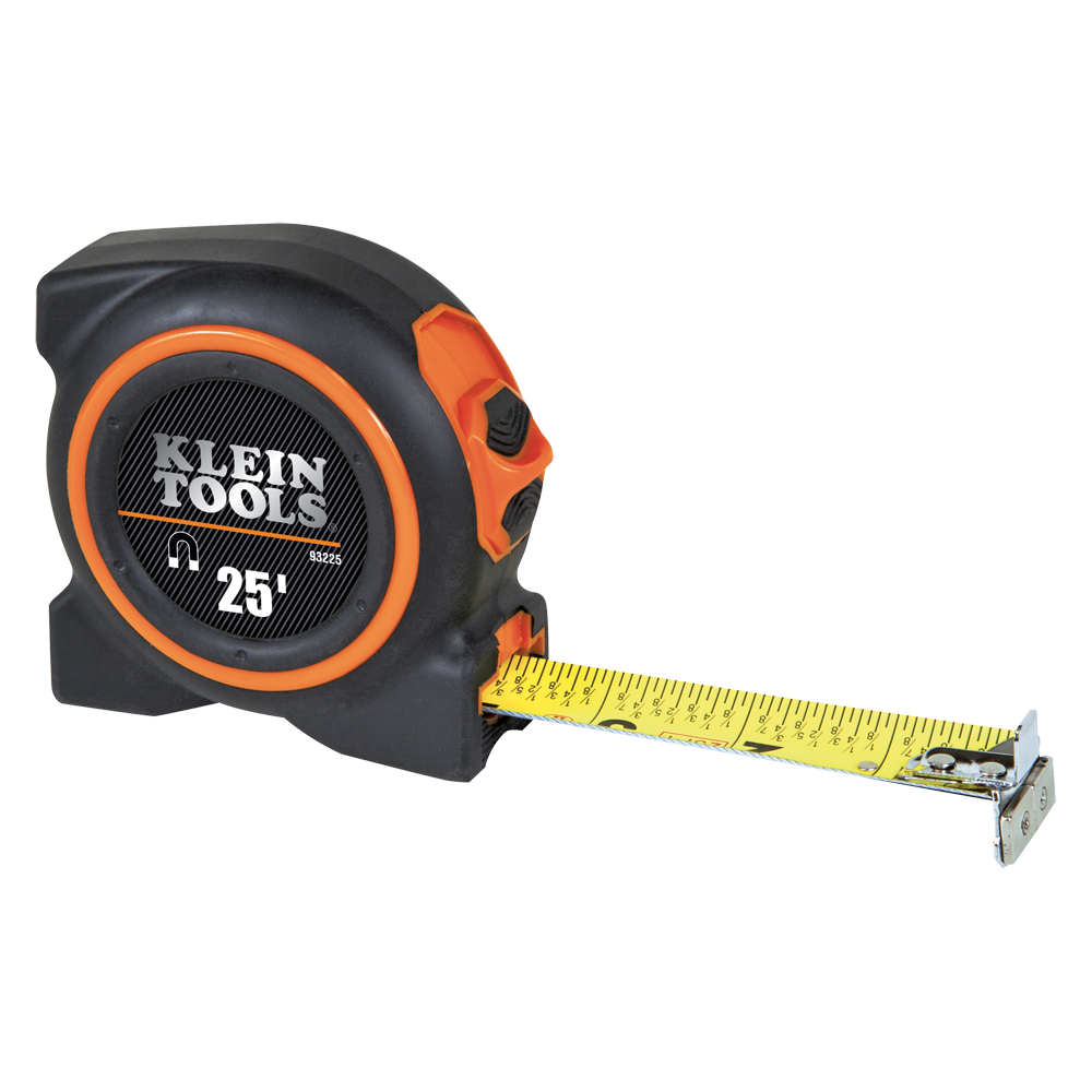 thumbnail interactive-video image 1 of Branded 25-Foot Magnetic Tape Measure With Belt Clip – Lockable & Retractable (2-Pack) 1 of 3