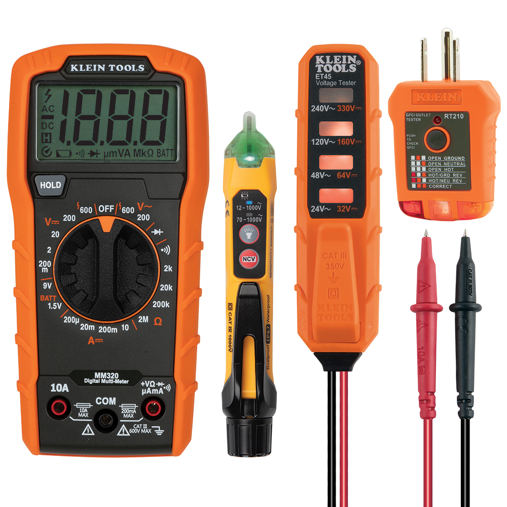 thumbnail interactive-video image 1 of 3-Piece Household Electrical Tester Set – Outlet, Continuity, Fuse Tester Kit 1 of 11